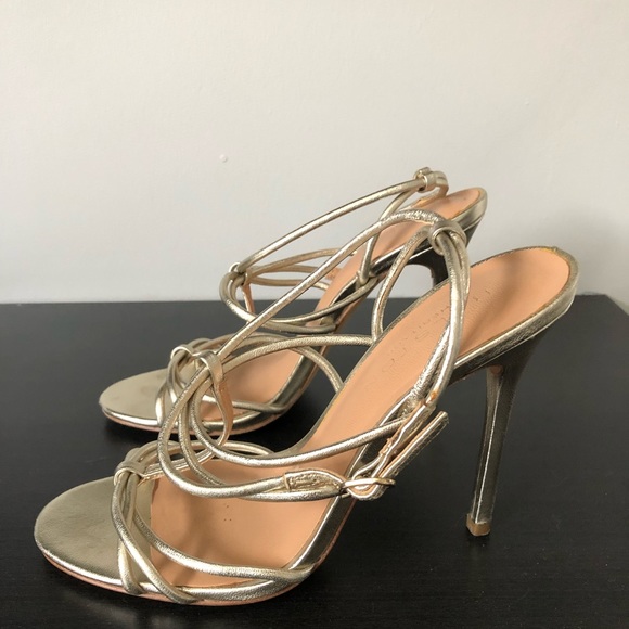 Halston Heritage Gold Heels - Picture 3 of 6